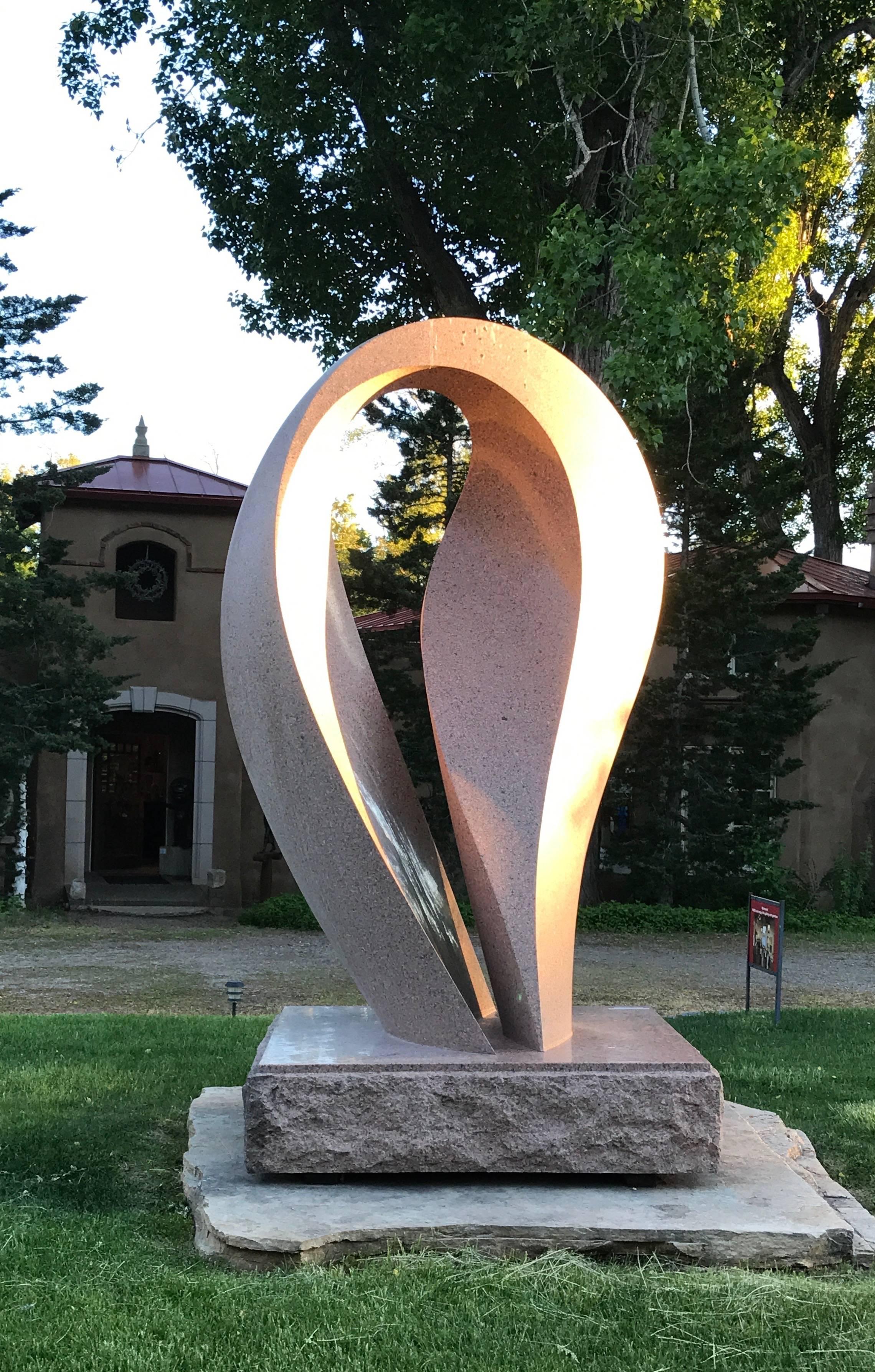 Khang PhamNew Naissance, monumental abstract granite sculpture by