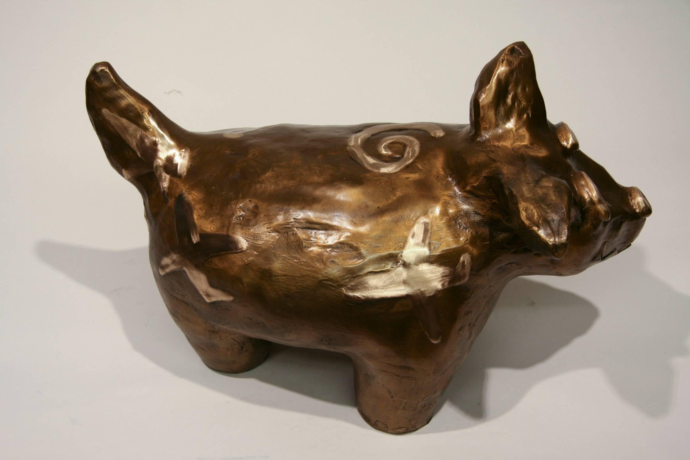 Levi Black Sheep Dreams of Flying, sculpture, by Melanie Yazzie, dog, airplanes

MELANIE YAZZIE, who has been represented by Glenn Green Galleries since 1994, is talented as a sculptor, painter and printmaker. She is a university professor who