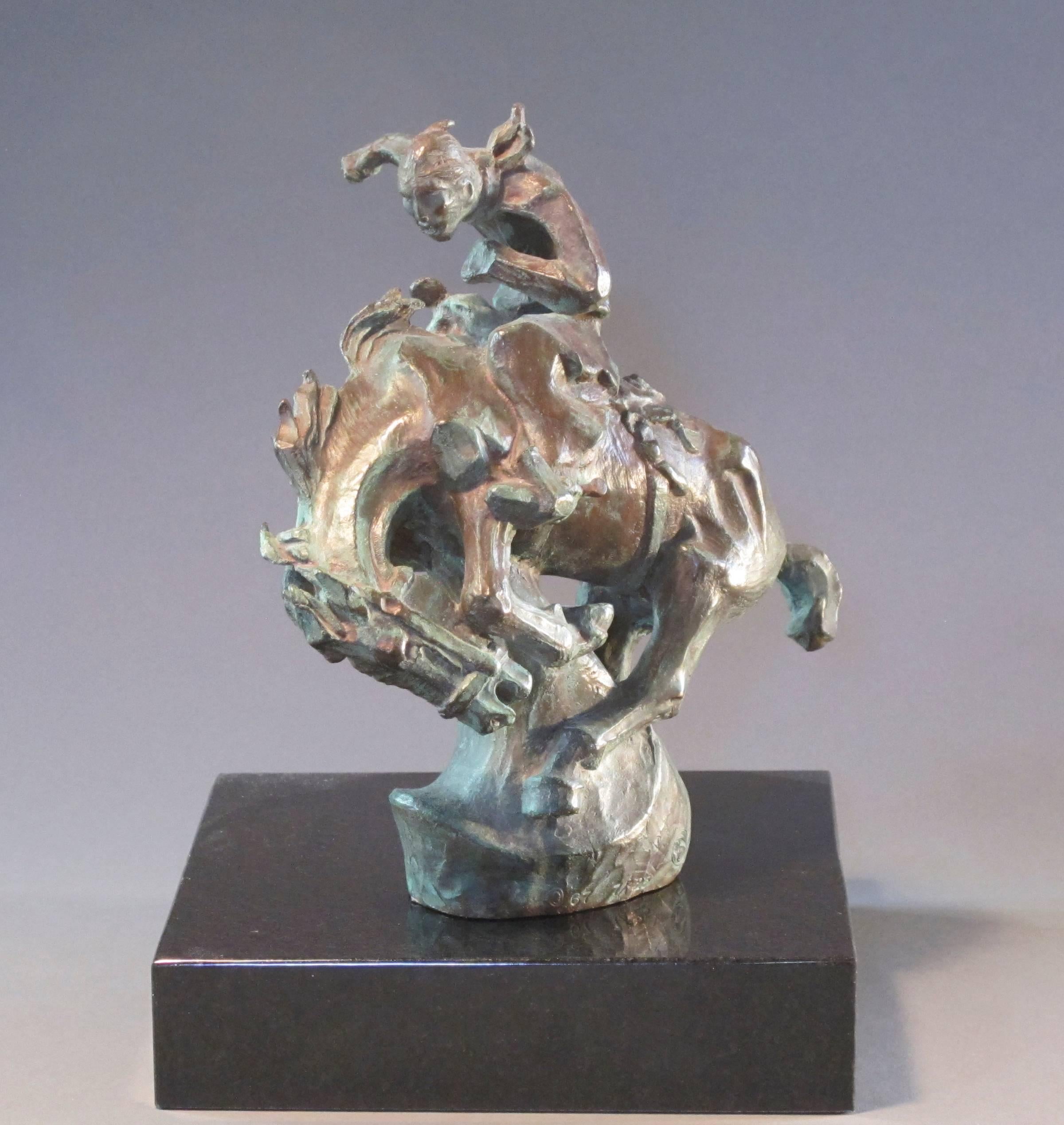 Cowboy Bronco Rider - Contemporary Sculpture by Allan Houser
