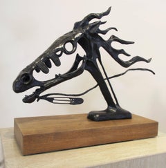 Poney de la guerre, Allan Houser, sculpture en bronze, cheval de course, Apache, moulage de toute une vie