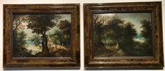 Hunters Shooting Geese, old masters Dutch painting pair attrib. to Vinckboons