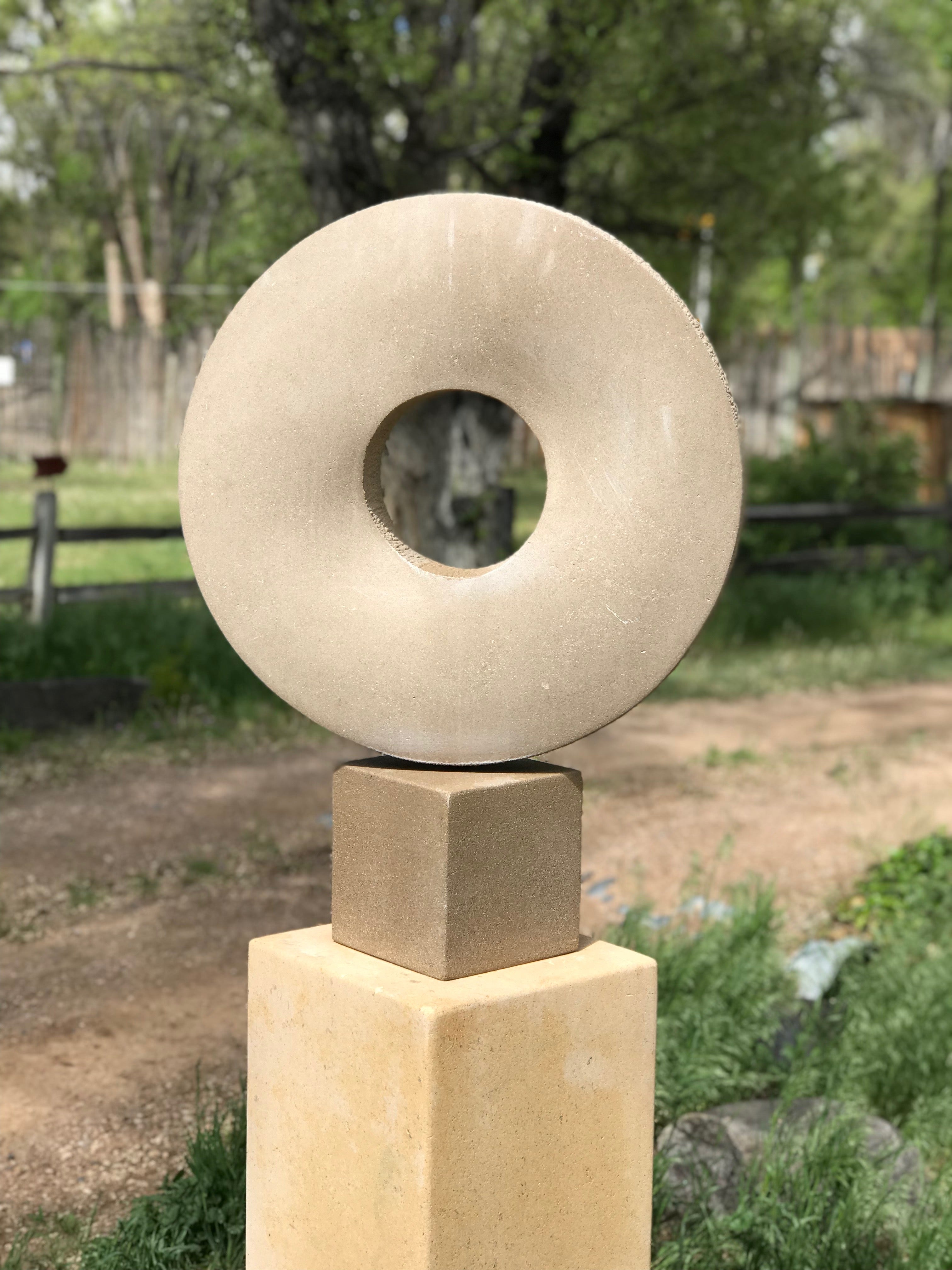 John Reeves Chrysalis, unique stone sculpture, granite, limestone contemporary sculpture For
