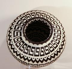 Rain Forest Basket black white geometric Panama Rainforest Basket Wounaan Tribe