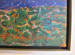 Regen und Sonnenansicht aus dem Studio, John Hogan, New Mexico, Landschaftsgemälde mit Berg