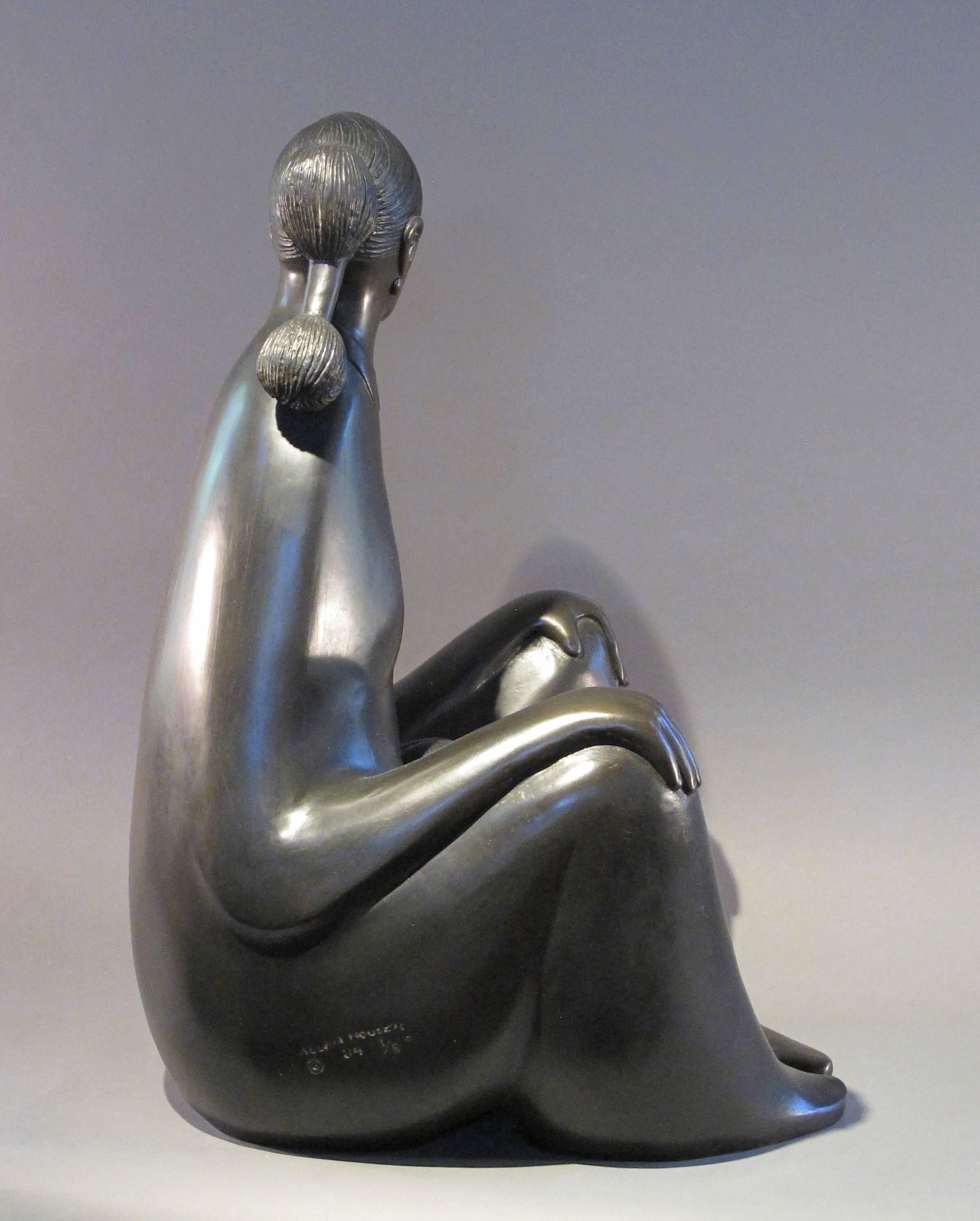 Serene Moment, bronze sculpture, Navajo mother and child 2