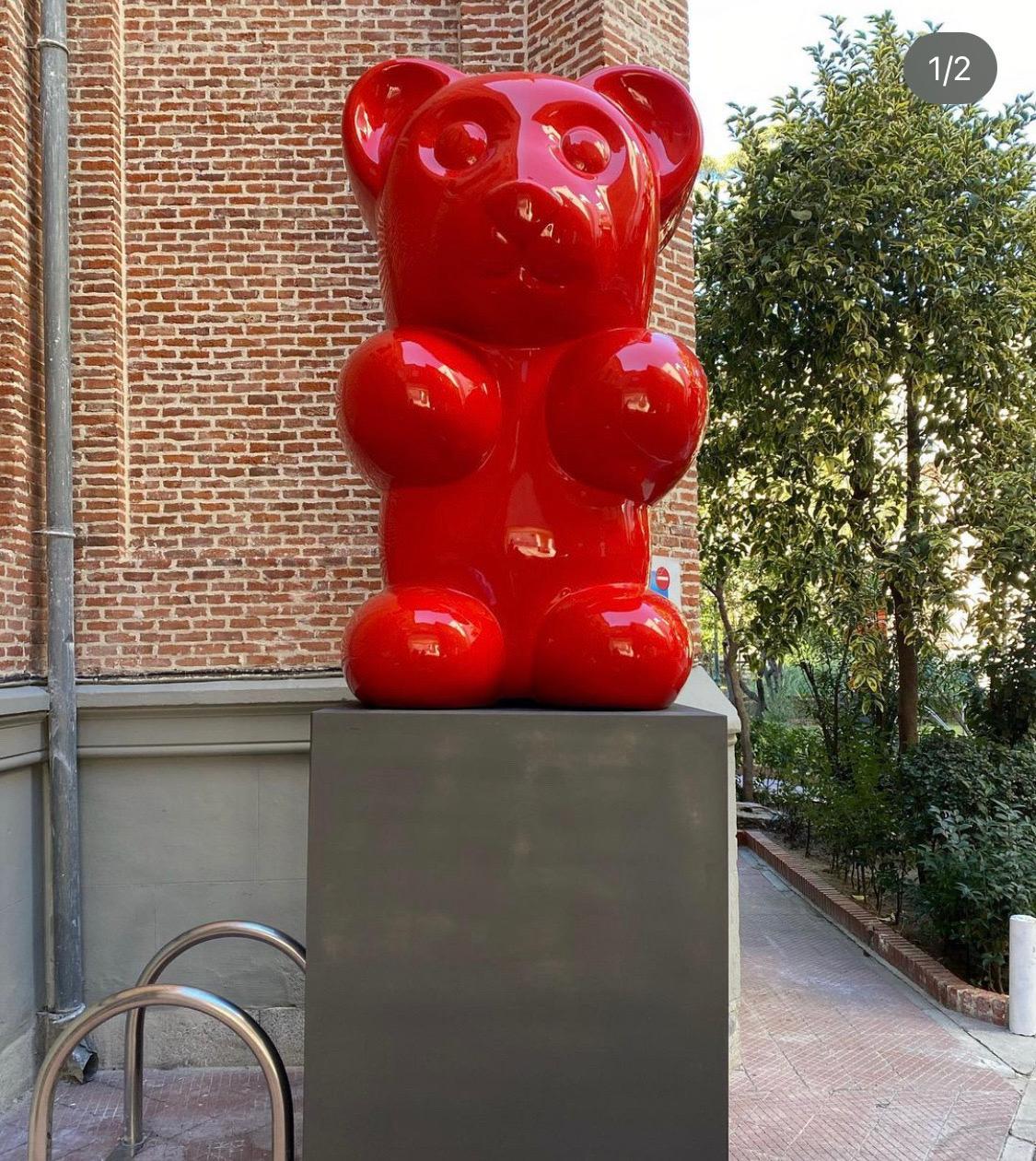 Contemporary Artist Demo Sculpture Gummy Bear, Red 2023