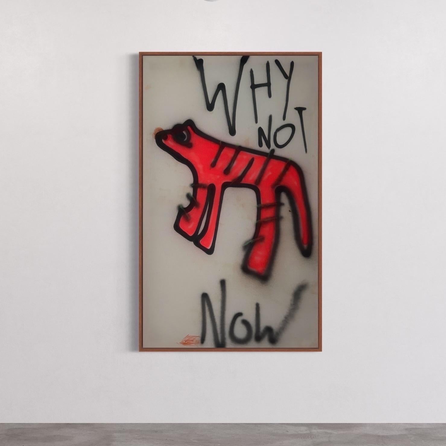 CONTEMPORAINE Figurative Animal Tiger Orange Spray Ed Warner Street Art 6