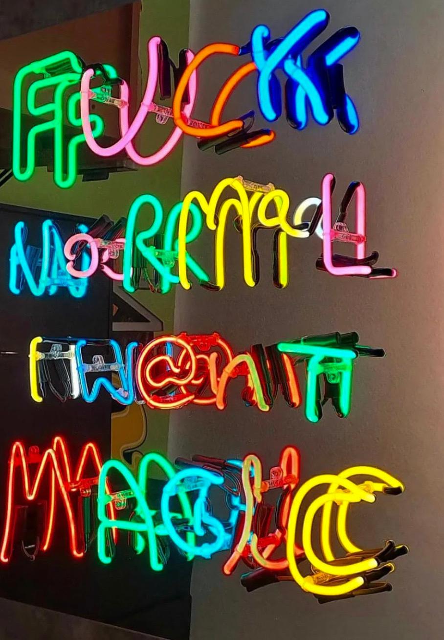 Fuck Normal I Want Magic Œuvre d'art de l'artiste contemporain Von Motz en vente 3