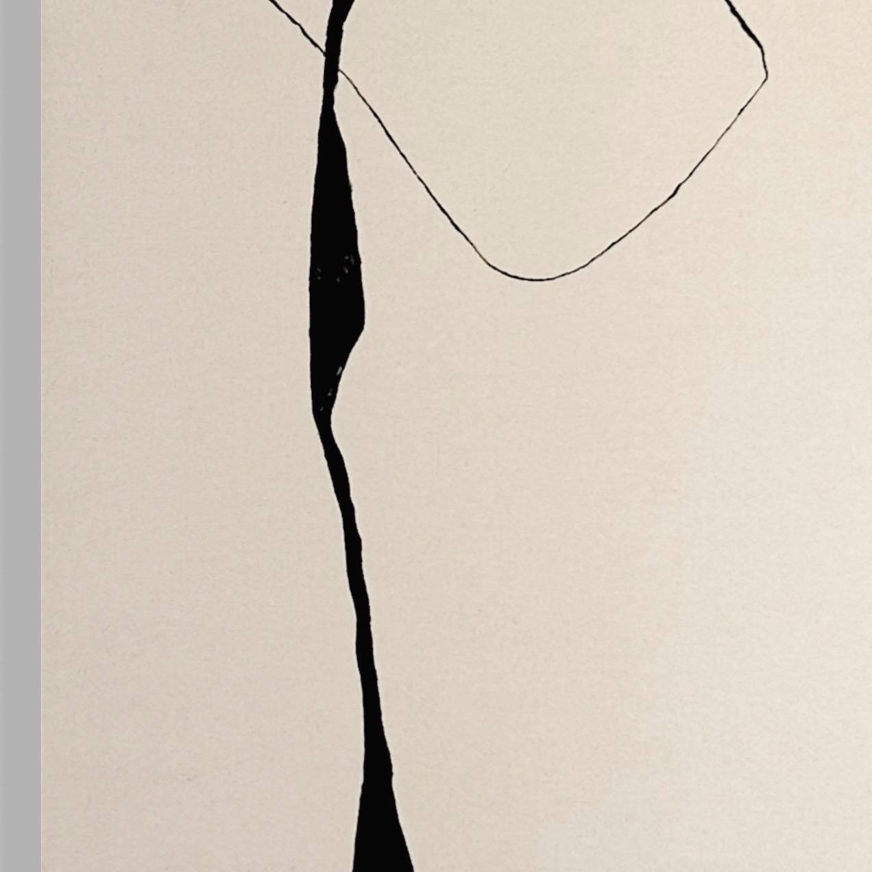 ABSTRACT Nuova opera d'arte Black Lines di Alicia Gimeno Artista 2023 - Painting Astratto di AGR