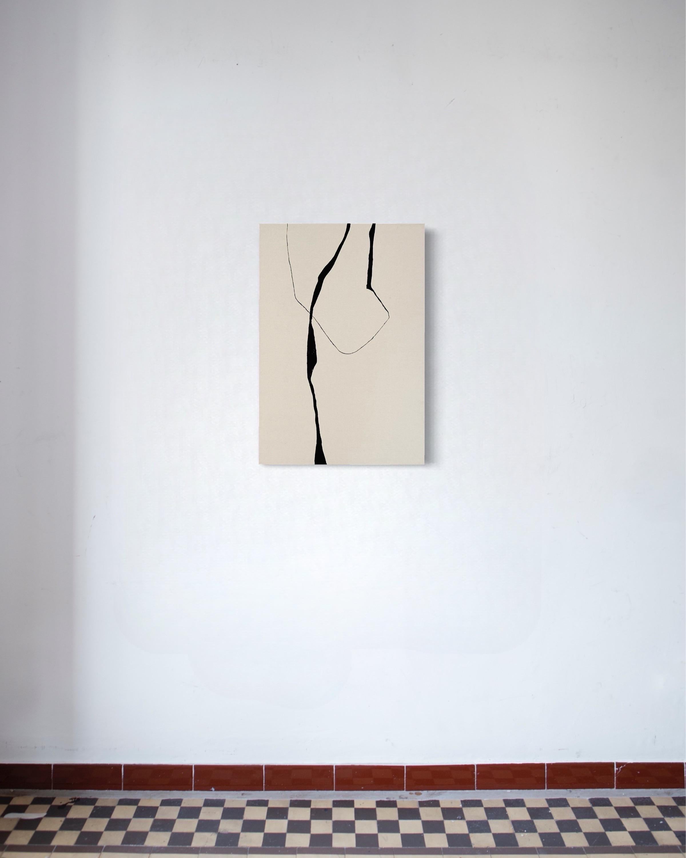 ABSTRACT Nuova opera d'arte Black Lines di Alicia Gimeno Artista 2023 2