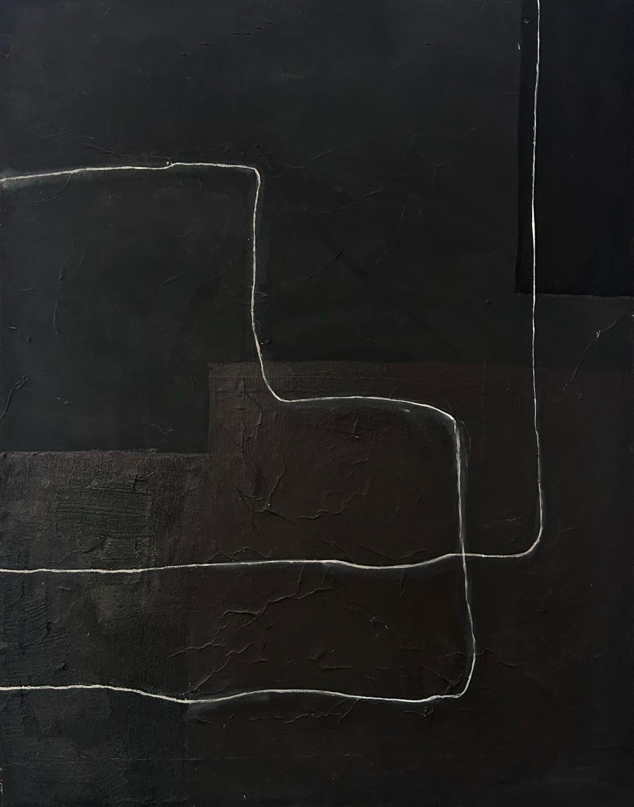 ABSTRACT, Gemälde in schwarzer Farbe, spanische Künstlerin Alicia Gimeno, 2024 im Angebot 5