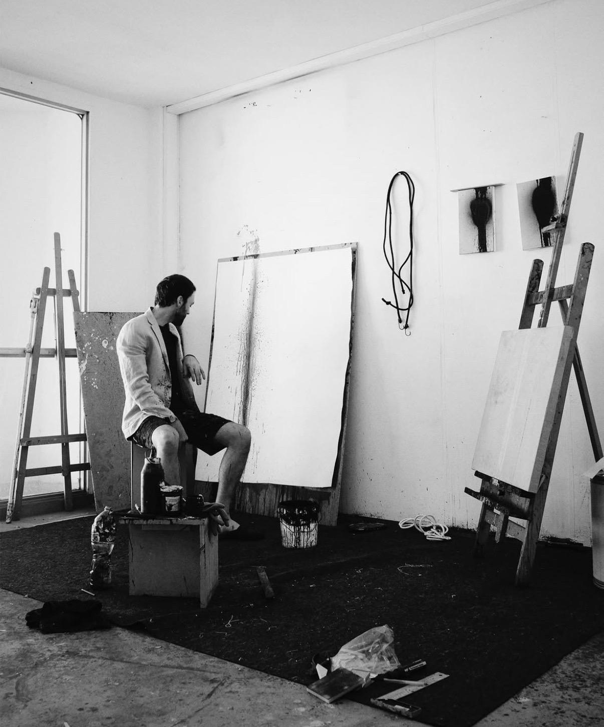 ABSTRACT Nuova opera d'arte con linee nere dell'artista spagnolo contemporaneo Pol Pintó 2024 in vendita 7
