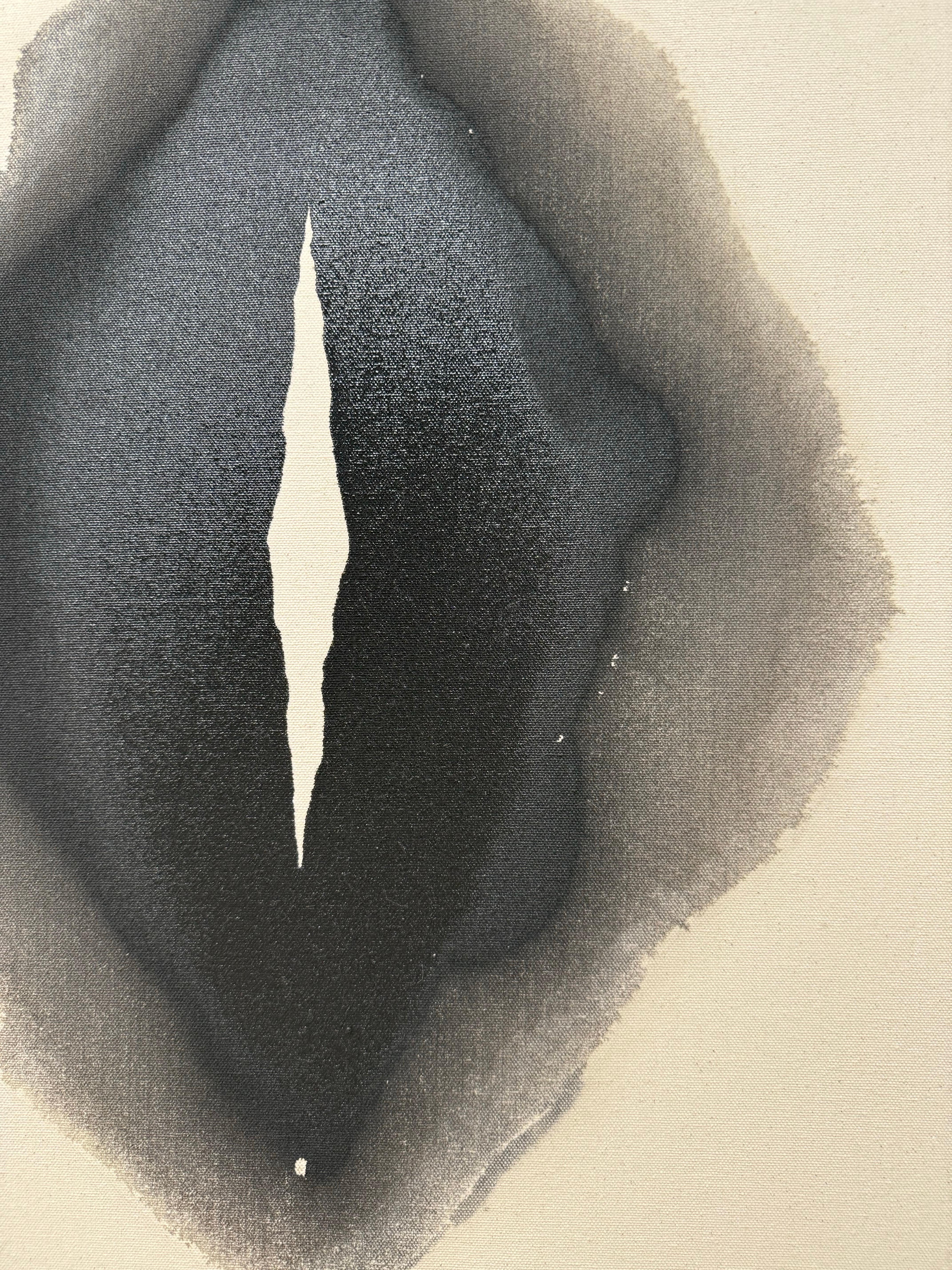 ABSTRACT Artwork Black Circle Light Contemporay Artist Mareo Rodriguez Void III For Sale 3