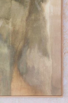 Federica Furbelli Abstract Landscape Painting Olive Green Ochre Contemporary