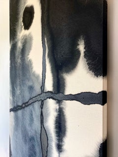 Gabriela Meunie - Large Contemporary Abstract Painting Black Raw