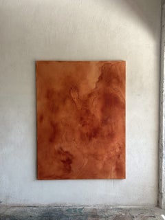 Peinture abstraite contemporaine minimaliste Earth Tones Canvas Tete Alurralde