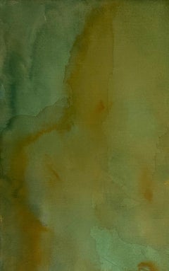 Teté Alurralde Contemporary Abstract Painting in Green Tones Nature