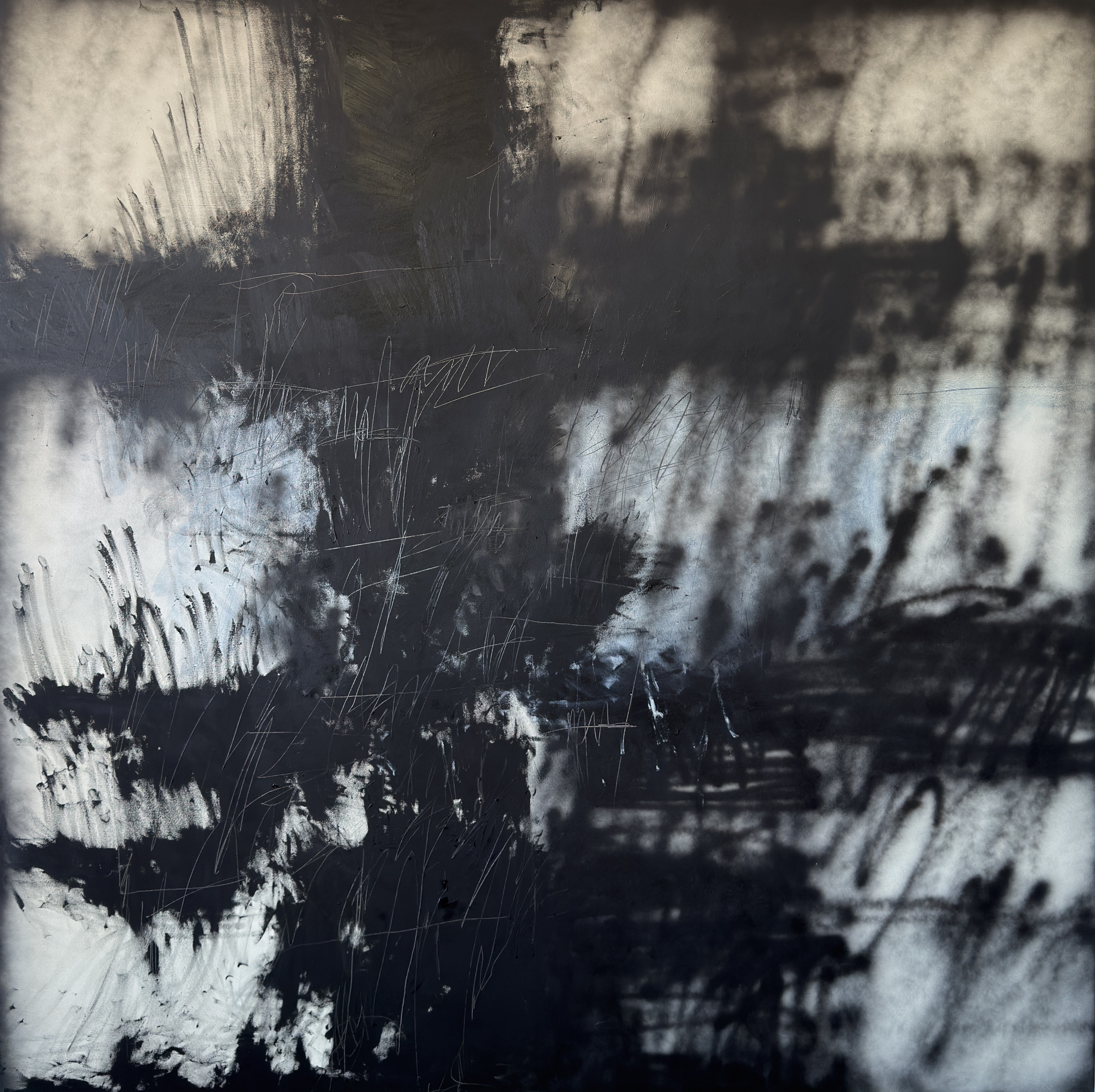 Denis Ymeri (b. 1990, Tirana, Albania) is a Barcelona-based visual artist whose practice spans painting and sculpture. His work explores the relationship between matter, memory, space, and time, drawing inspiration from prehistoric art, ancient