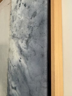 Pau Escat – Contemporary Abstract Mixed Media Painting in Blue, Grey and Neutral