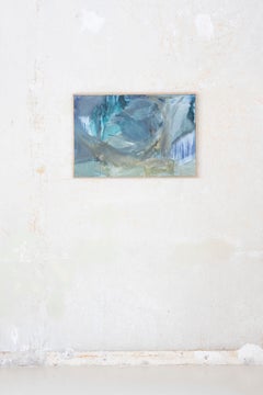 Federica Furbelli Abstract Landscape Painting Blue Green Contemporary Gestural