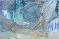 Federica Furbelli Abstract Landscape Painting Blue Green Contemporary Gestural