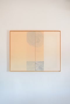 Contemporary Minimalist Abstract Painting in Soft Neutral Tones by Blanca Nieto
