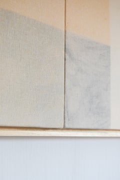 Contemporary Minimalist Abstract Painting in Soft Neutral Tones by Blanca Nieto