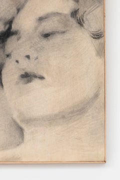 Pittura figurativa contemporanea di ritratti intimi in tonalità neutre, Alba Fabre