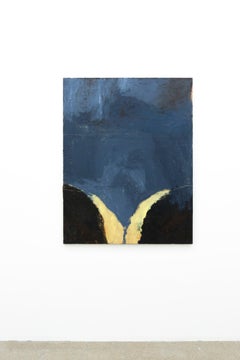 Emma Labattaglia: pittura astratta contemporanea nei toni del blu intenso, del nero e del giallo