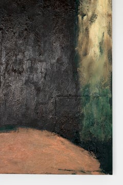 Emma Labattaglia - Pittura astratta contemporanea con texture - Nero, verde, terracotta
