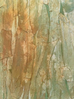 Teté Alurralde Olive Green and Ochre Abstract Painting
