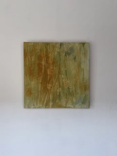 Teté Alurralde Olive Green and Ochre Abstract Painting