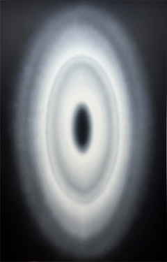 VOID 42 – Großformatiges, zeitgenössisches abstraktes Gemälde in Schwarz-Weiß, minimalistische Optik