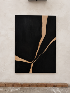 Alicia Gimeno Caminos, Large Black and Earth Abstract Painting, 2026
