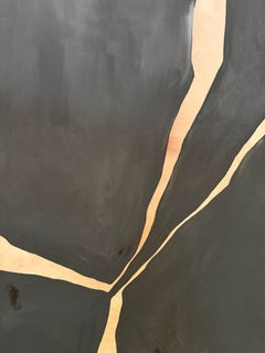 Alicia Gimeno Caminos, Large Black and Earth Abstract Painting, 2026