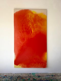 Yellow Orange, 200 × 112 cm, Abstract Painting by Gabriela Meunié, 2026