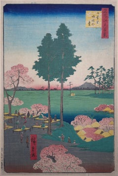 Scogliera di Suwa, Nippori - Cento vedute famose di Edo
