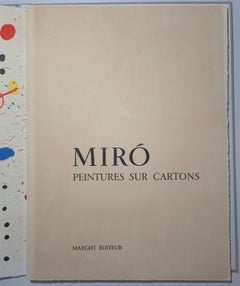 Miró Peintures Sur Cartons, Numbered and Hand signed