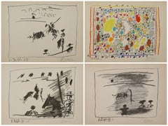 Pablo Picasso -- A complete set of 4 lithographs, Hand Signed