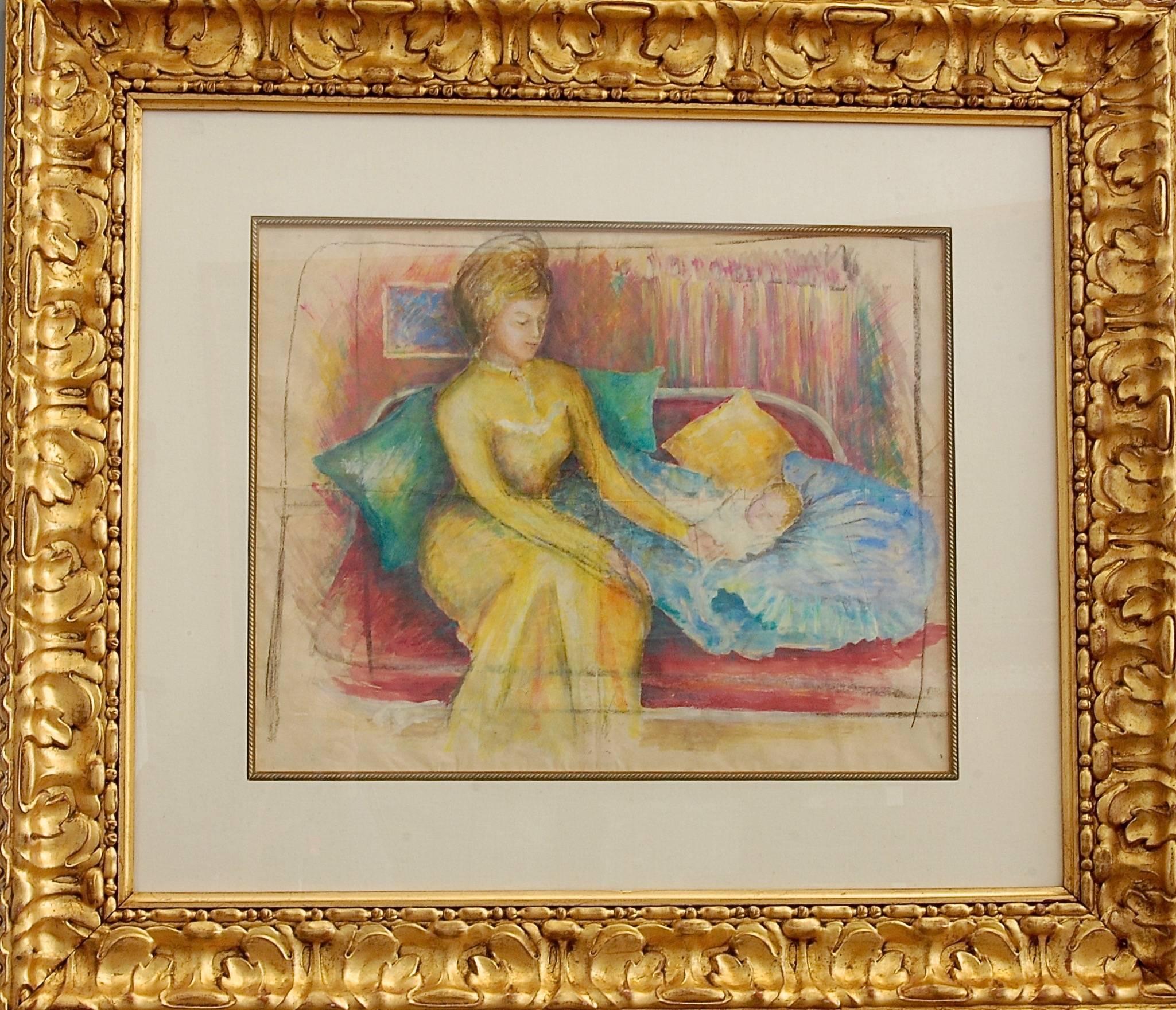 Figurative Painting de Dewitt M. Lockman - Cuentos de hadas Acuarela sobre papel