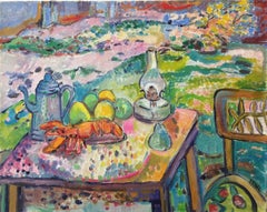 Still Life Table with Fruit and Lobster
