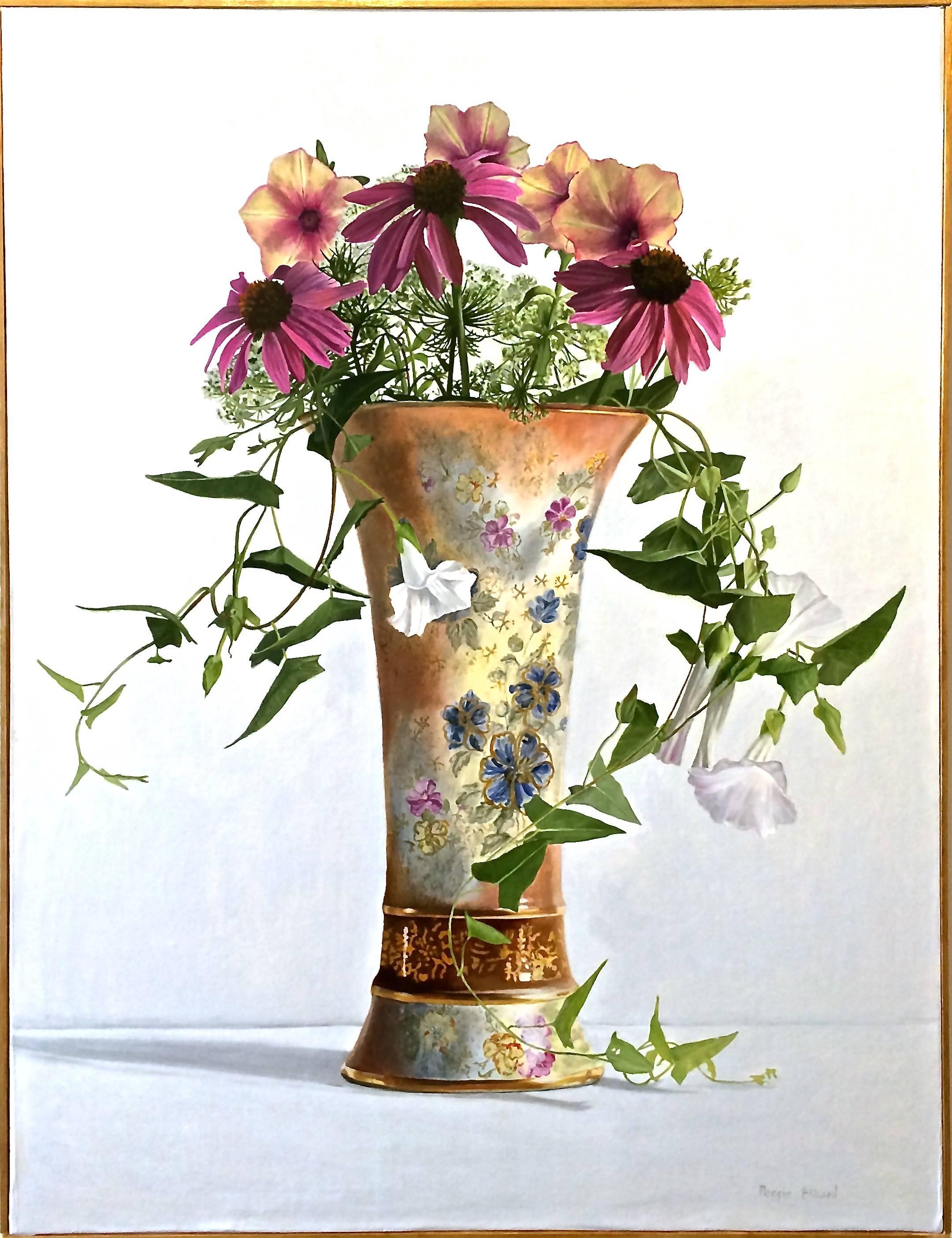 Peggie Blizard Still-Life Painting - Cone Flowers Still Life 
