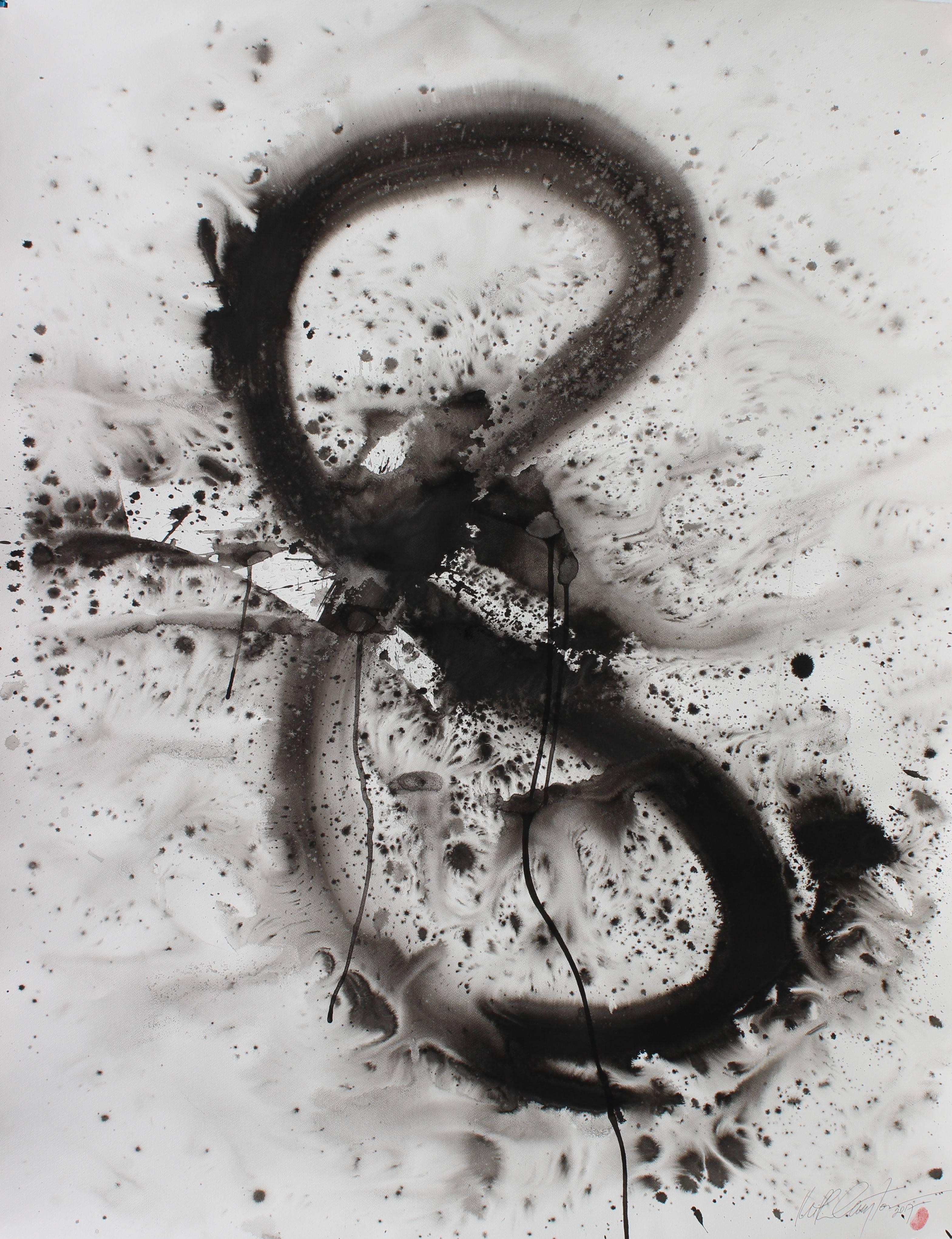 Keith Carrington Abstract Drawing - Infinity Black and White Abstract
