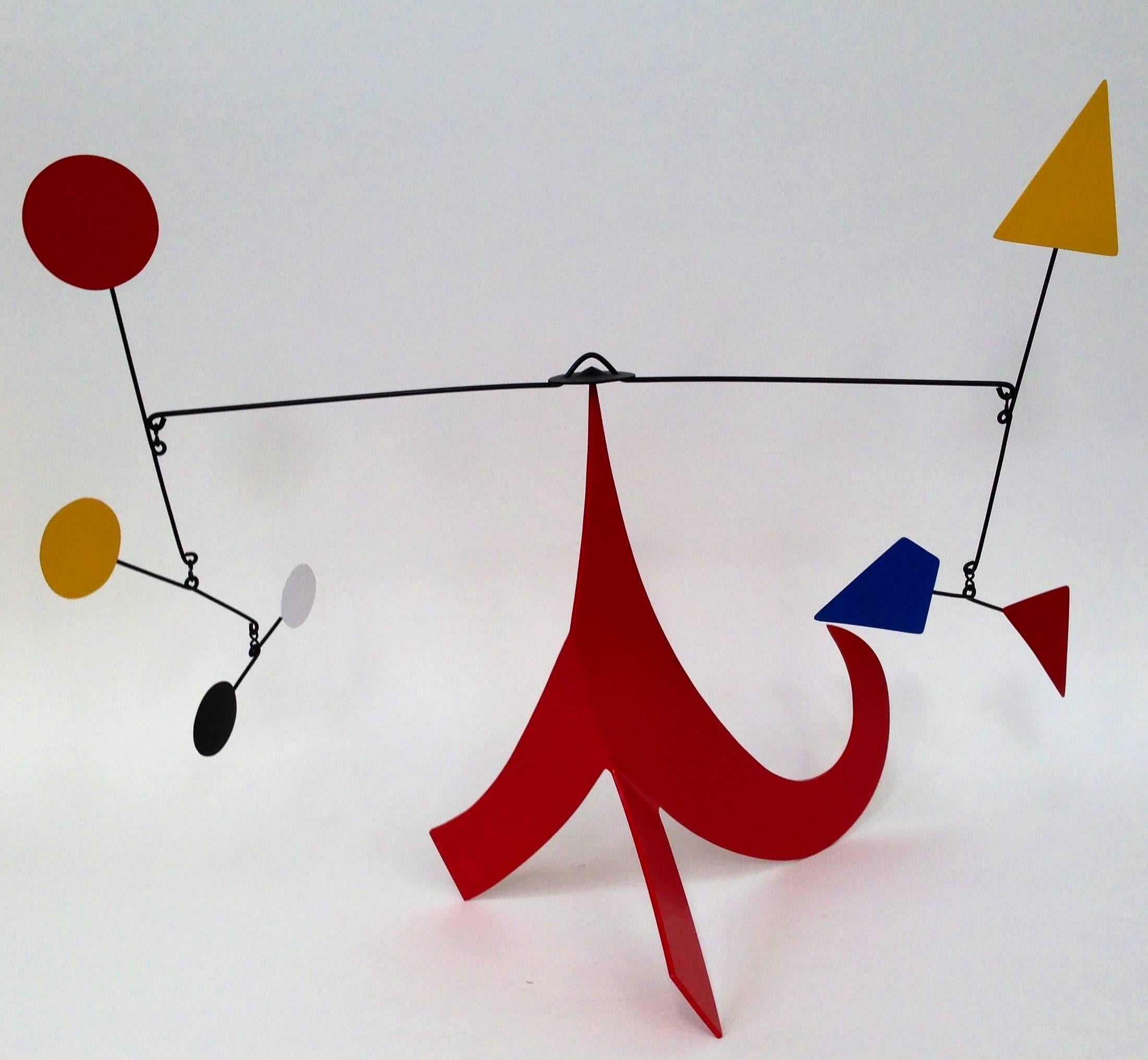 Joseph Meerbott Abstract Sculpture - Red Circus Stabile Sculpture 