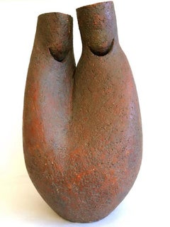 Two Figures Stoneware Sculpture