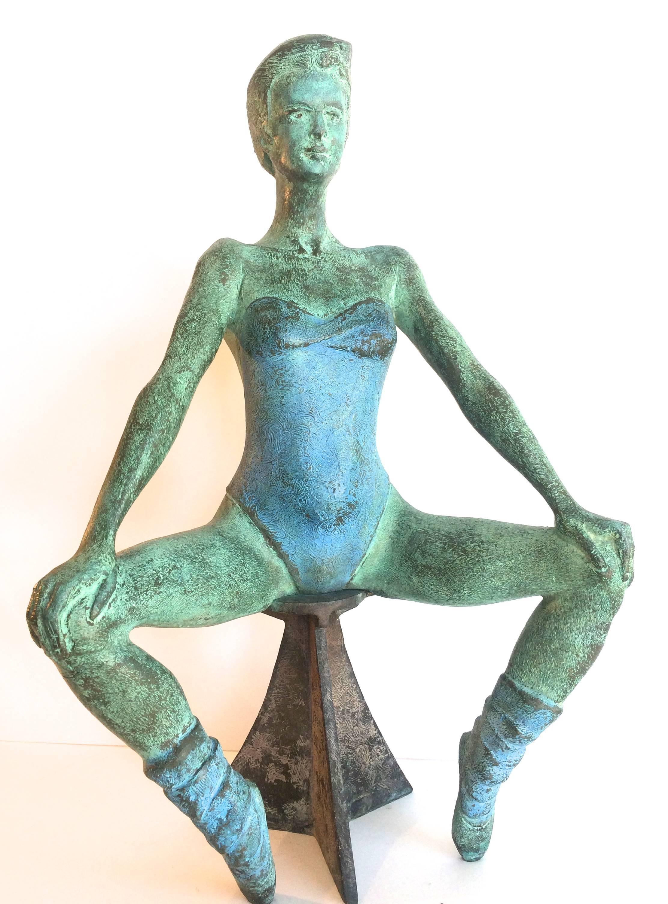 Franco De Renzis Figurative Sculpture - Chiara Ballerina Bronze Sculpture