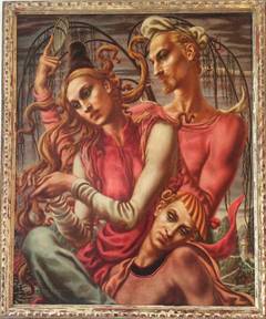 Modernes figuratives Ölgemälde, Elfenbein Tower