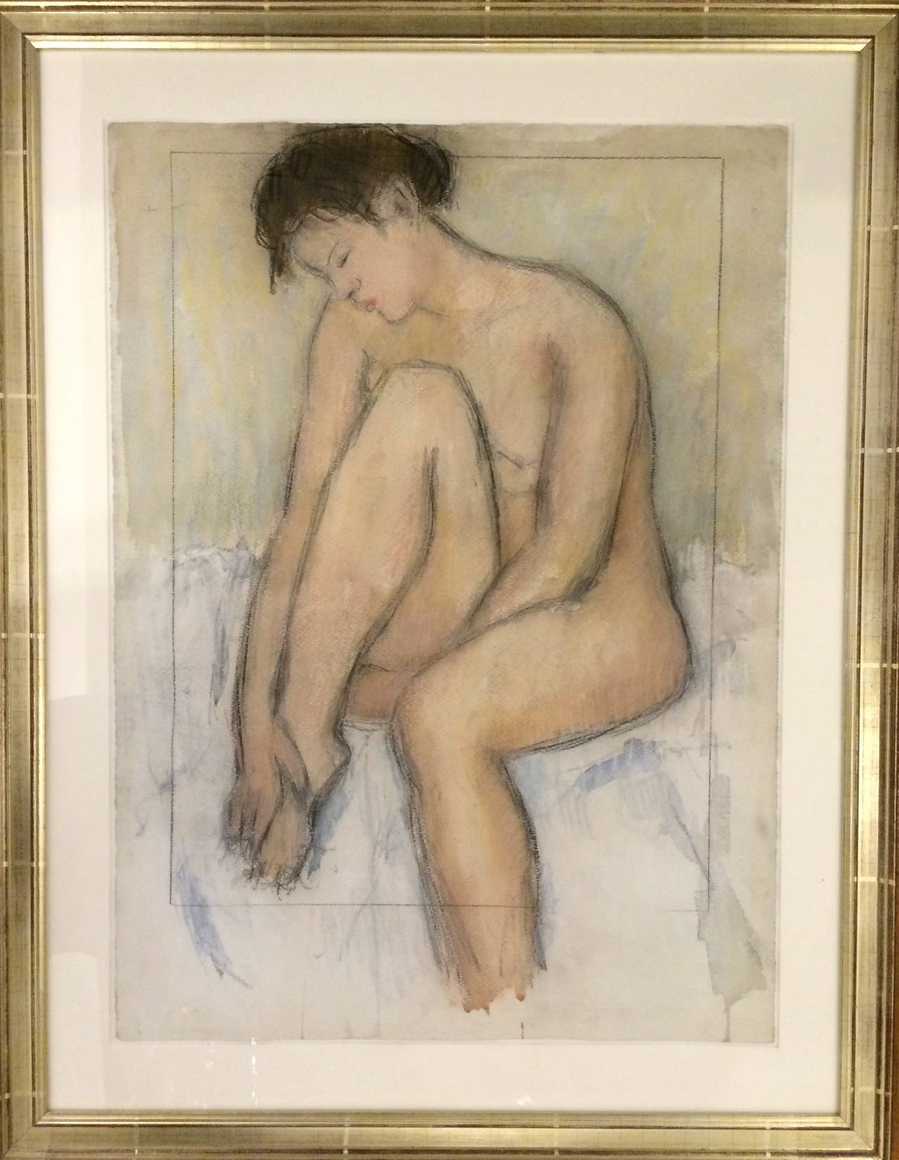 Mary Fairchild Low (attributed) Nude Painting –  Sitting Nude 