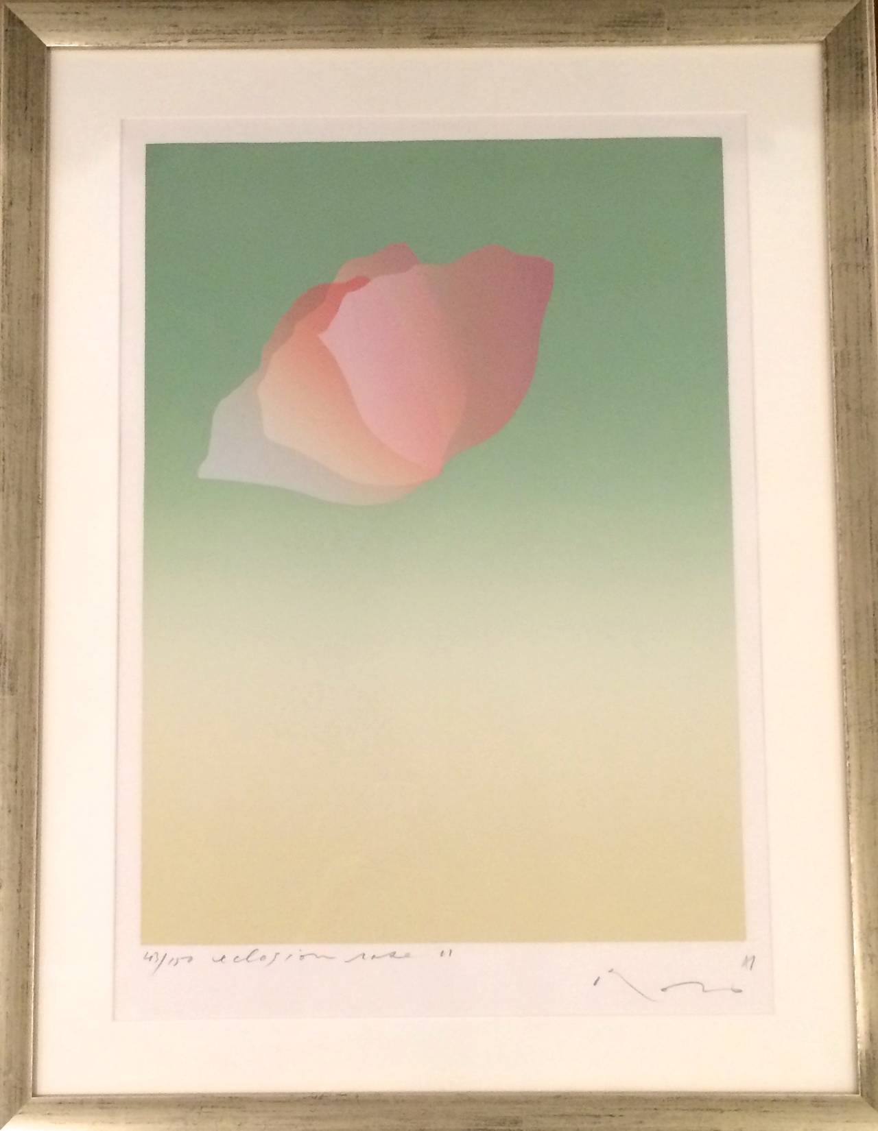 Kozo Inoue Still-Life Print - "Eclosion Rose Series II" limited edition serigraph