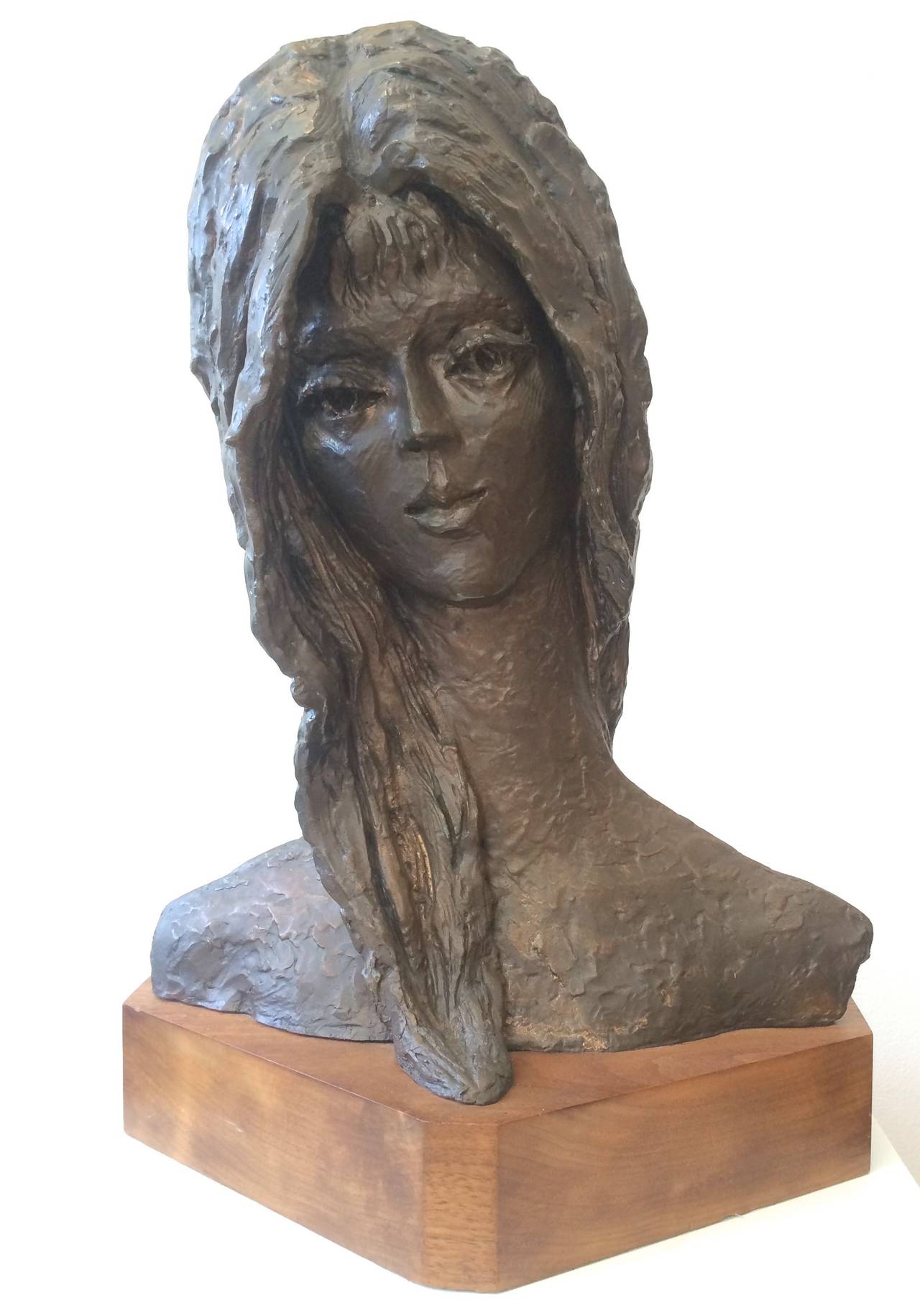 Lily Shore Figurative Sculpture - Bronze Sculpture Woman Bust